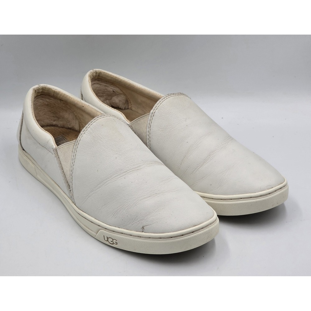 UGG Kitlyn Leather Slip-On Sneakers Women's Size 11 Black Casual Shoes 1102292